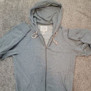 St . Johns Bay Men's Gray Cotton ZIppered Athletic Jacket Size S